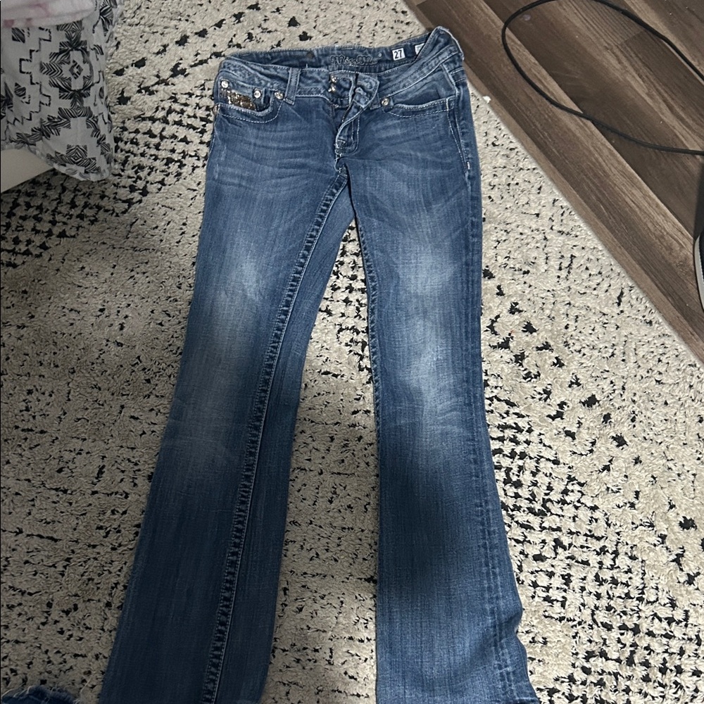 Miss Me Flare Jeans in Classic Blue